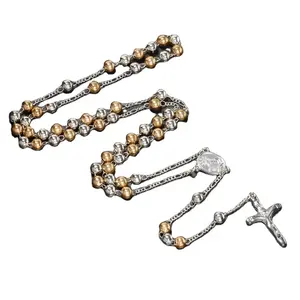 wholesale long cross beads style multi color fashion religious catholicism necklaces rosary