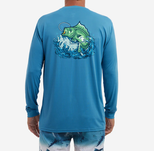 Chemise de pêche personnalisée avec logo, protection solaire UPF50, séchage rapide, manches longues, respirante, haut de performance pour hommes, équipement de pêche - Product Image 4