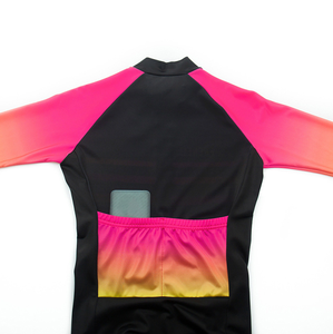 Combinaison de triathlon ZEDE noire et rose dégradée, haute élasticité, tissu respirant, vêtements d'entraînement pour la natation, le cyclisme et la course à pied - Product Image 5