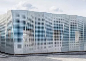 Panneau décoratif suspendu en aluminium perforé sur mesure pour la décoration de bâtiments - Product Image 3