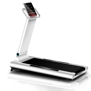 Cinta de <span class=keywords><strong>correr</strong></span> eléctrica plegable horizontal, máquina de fitness ahorradora de espacio, manijas dobles, portátil <span class=keywords><strong>para</strong></span> el hogar con soporte de tableta, rueda móvil - Product Image 1