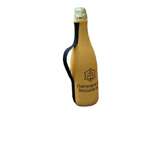 Insulated Waterproof 3mm Neoprene Beer Champagne <b>Bottle</b> Cooler with Webbing Strap Handle - Product Image 6