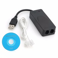 Modem Faks Dual Port USB2.0 56K Modem Eksternal Driver untuk Win 7/Win 8/Win 10/Win XP Modem USB