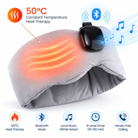 Masque oculaire chauffant sans fil Eveekon avec musique Bluetooth, masseur oculaire, masque de sommeil avec minuterie intelligente pour les voyages et la maison
