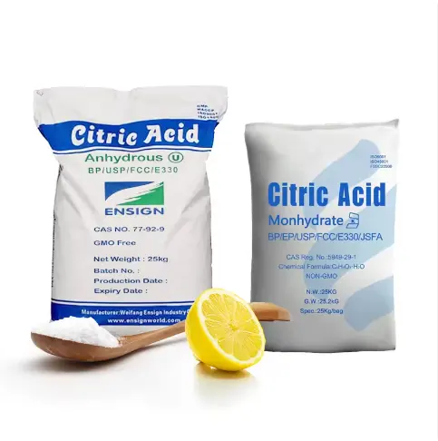 Axit citric khan CAS số 77-92-9 cho đồ uống Axit Lactic