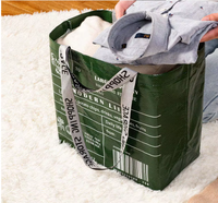 Recyclable écologique vente chaude promotionnel durable PP laminé poignée fourre-tout Shopping transporter sac tissé en polypropylène pour les cadeaux