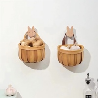 Nouvel ensemble de paniers de rangement tissés pour gingembre et ail avec panier mural en bambou pour le rangement et la décoration de la cuisine