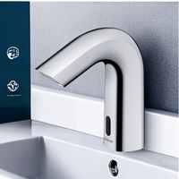 Robinet de lavabo intelligent ARROW à capteur unique, à poignée unique, en laiton, design moderne, finition chromée