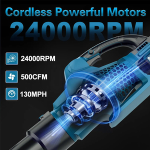 Soplador de Hojas Inalámbrico de 6 Velocidades y 20V, Limpiador Portátil para el Cuidado del Césped, para Soplar Hojas, Polvo y Nieve, Modelo CB08 - Product Image 3
