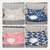Hamac suspendu 2-en-1 pour cage à chat, lit pour animaux de compagnie avec ouverture de grotte en peluche et liens réglables pour chats, chatons, furets, rats - Vente en gros