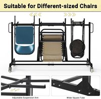 HE-1338, chaises pliantes personnalisées en métal chariot à roues chariots capacité de chargement lourde chaises pliantes ou tables chariots