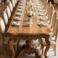 Table à manger pour 20 personnes, style baroque français, table à manger extra-longue, 12 places, 16, 18, personnalisation de grandes tables à manger familiales