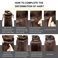 Extensions de cheveux humains à trame invisible avec trous, extensions de cheveux à bande invisible en PU, extensions de cheveux humains double drawn avec trous