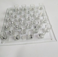Ensemble de jeu d'échecs avec verres à shot 3 en 1