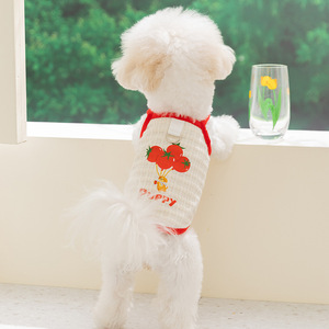 Harnais pour chien mignon imprimé en polyester respirant, tenue d'été pour animaux de compagnie - Product Image 4