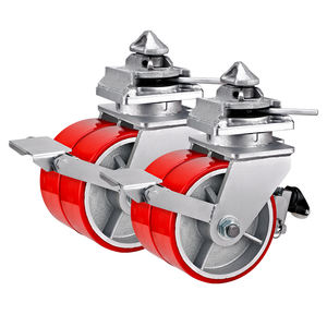 6''8''10''12 ''Hochleistungs-Versand behälter Gusseisen PU Doppel rad rollen Container räder für maximale Last und Haltbarkeit - Product Image 6