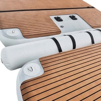 Tapis de bateau flottant gonflable pour île de baignade Feuille de quai pour radeau Jet d'eau Quai de ski Flotteurs Plate-forme échelle pontons gonflables