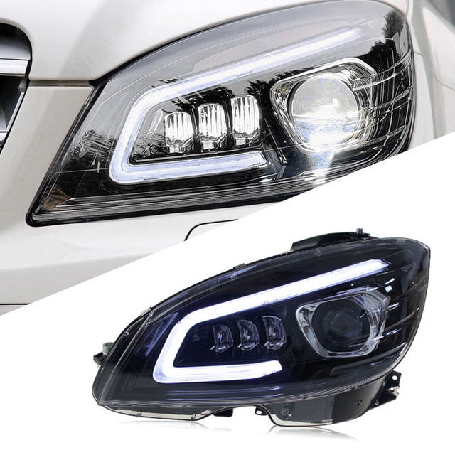 LED Headlight Assembly for Mercedes Benz C Class W204 07-10 LED DRL Dynamic Sequential Turn Signal Projector Headlamp Car Light