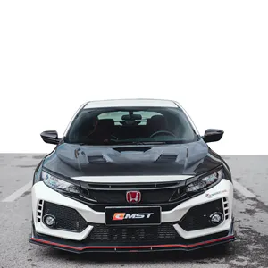 Auto Carrosserie Kits Voor Honda Civic Type R 2018 2019 Vooraan Lipverspreider Spatbord En Kap Voor Civic Type R Bodykit Facelift