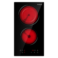 Kompor Listrik Keramik Dual Ring High Light dengan Radiant Coil Burner, Built-In, Proteksi Overflow, Timer, Kunci Pengaman, Bersertifikasi CE CB UKCA