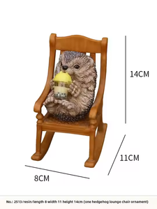 Nouveauté 2026 : Chaise à bascule miniature en résine créative (grenouille, lapin, hérisson) – Décoration <span class=keywords><strong>de</strong></span> <span class=keywords><strong>jardin</strong></span> durable, idéale comme cadeau – Vente en gros - Product Image 3
