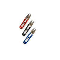 Ciseaux de pêche Palmer en forme de U, mini-ciseaux pour papier et fil, manche en plastique, ciseaux en acier