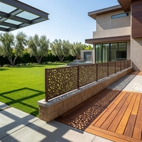 Panneau de clôture décoratif en métal découpé au laser et thermolaqué, séparateur d'intimité extérieur, écran de jardin élégant, treillis