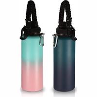 Bouteille d'eau de sport de haute qualité, double paroi en acier inoxydable, isolée sous vide, avec logo