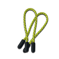 Cordon du fabricant pour la tête de la fermeture à glissière du vêtement Corde de traction en nylon vert en plastique noir Rectangle de corde de traction en nylon vert rectangle