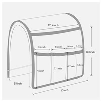 Pochette de rangement créative pour accoudoir de canapé, table de chevet, avec poches latérales, pour journaux, télécommandes et articles divers, antidérapante