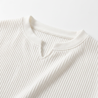 Pull personnalisé pour homme à col en V, tricot côtelé standard, chaud et respirant, en laine/cachemire blanc uni