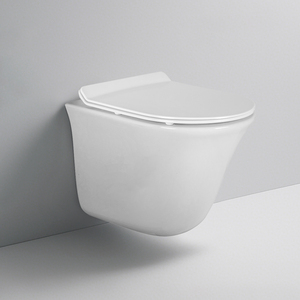 Chất lượng cao Thiết bị vệ sinh khách sạn sử dụng không có vành thiết kế gốm <span class=keywords><strong>WC</strong></span> kép Flush yên tĩnh tường-treo nhà vệ sinh - Product Image 3