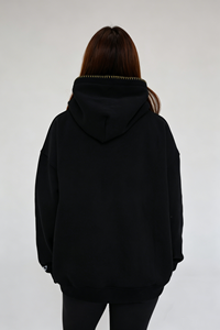Sweat-shirt oversize pour femme, style streetwear moderne, en polaire chaude, décontracté, style <span class=keywords><strong>Trapstar</strong></span>, imprimé araignée personnalisé - Product Image 2