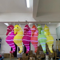 Caballito de mar inflable con iluminación LED, caballito de mar inflable colgante a la venta