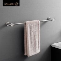 Rak dan Batang Handuk Kamar Mandi Modern dari Baja Tahan Karat, Dipasang di Dinding, 60cm