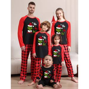 Nouveaux Ensembles de <span class=keywords><strong>Pyjama</strong></span> de Noël à Manches Longues avec Imprimé Père Noël, Tenues de Nuit à Carreaux Rouges pour Femme, Vêtements d'Intérieur Idéals pour l'Été et l'Automne - Product Image 1