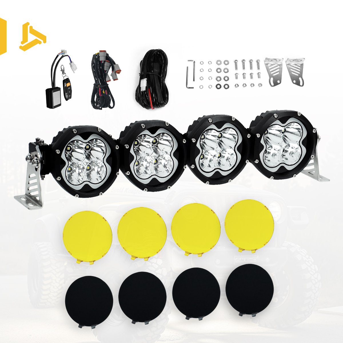 Kit de barre lumineuse (couvercle jaune + couvercle noir)