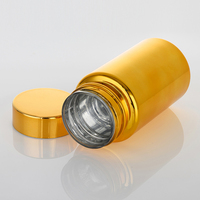 Flacon de pilules en plastique doré de 100ml, conteneur de capsules pharmaceutiques, supplément de soins de santé, bouteille de poudre de Nutrition