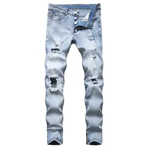 Ripped Denim Premium Quality Jeans Großhandel Hot Selling Denim Jeans für Männer