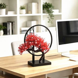 Bonsái Artificial de Pino Paulon de 10cm-30cm, Forma de Pantalla de Plástico, Decoración para el Hogar - Product Image 3