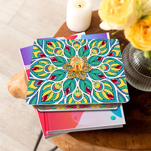 Boîte à Bijoux <span class=keywords><strong>Papillon</strong></span> Peinture Diamant-DIY <span class=keywords><strong>Mandala</strong></span> Rhinestone Storage Case, Special Shaped Diamond Art Craft - Product Image 3