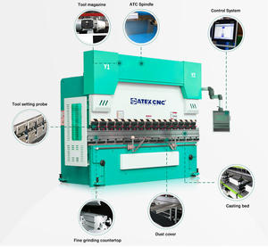 אטק 125 טון 3200 מ "מ מלא סרוו לחץ בלם נירוסטה בנדר הידראולי cnc מתכת כיפוף המכונה 160*3200 - Product Image 3