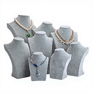 Exhibidores de Joyería DEQI Personalizados de Fábrica, en Terciopelo, Lino y Cuero PU, Duraderos, en Varios Tamaños, para Collares, Colgantes y Cadenas - Product Image 1