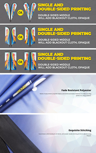 Bandiera a Goccia Ecologica Riciclata per Sublimazione, a Forma di Piuma Aperta, con Asta in Fibra di Vetro, Facile da Montare - Product Image 6