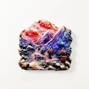 Personnalisé Indonésie Java Île Kawah Ijen <span class=keywords><strong>Volcan</strong></span> Paysage Série Décoratif Voyage Souvenir Aimant Réfrigérateur Aimant - Product Image 4