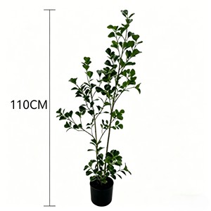 Artificial Ficus Bonsai Artificial Banyan <b>Tree</b> <b>Potted</b> Plant Heart-shaped leaves - Product Image 2