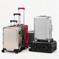 Ensemble de bagages en aluminium robuste de style MVST, 3 pièces, 20, 24, 28 pouces, valise de voyage en métal de luxe, fabricant OEM