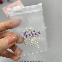 Bolsa con cierre de cremallera para joyería, bolsas pequeñas de PVC, Mini bolsa con cremallera esmerilada, logotipo impreso personalizado, impresión de plástico, bolsa de plástico transparente para gafas