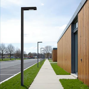 Profilés en aluminium pour cour extérieure, lampes carrées, éclairage paysager communautaire, lampes à poteau haut, éclairage LED pour rue - Product Image 3