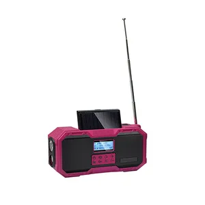 D588 radio solare multi altoparlanti casa ed esterno impermeabile Usb dab noaa emergenza Radio Fm con pannello Lcd Hd Logo personalizzato